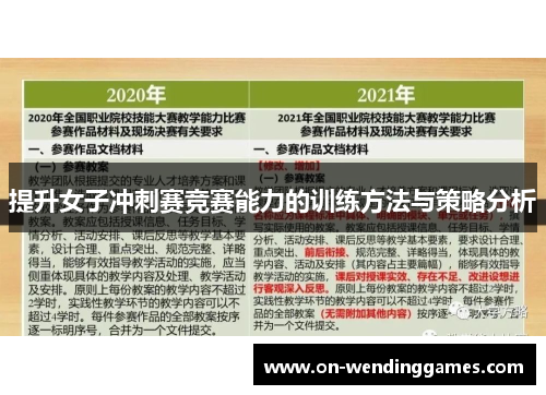 提升女子冲刺赛竞赛能力的训练方法与策略分析